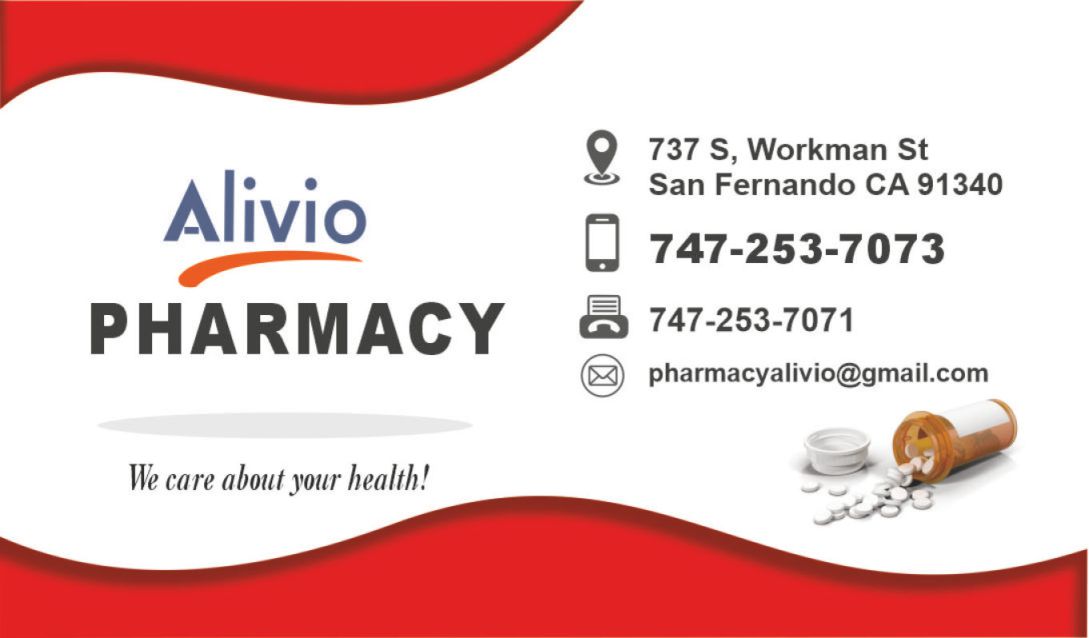 Alivio Pharmacy Business Card